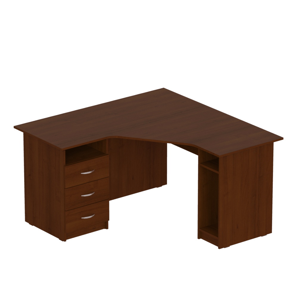 Стіл кутовий комп'ютерний з 3 ящиками, ТОВ "Шполянська меблева фабрика"(07008)